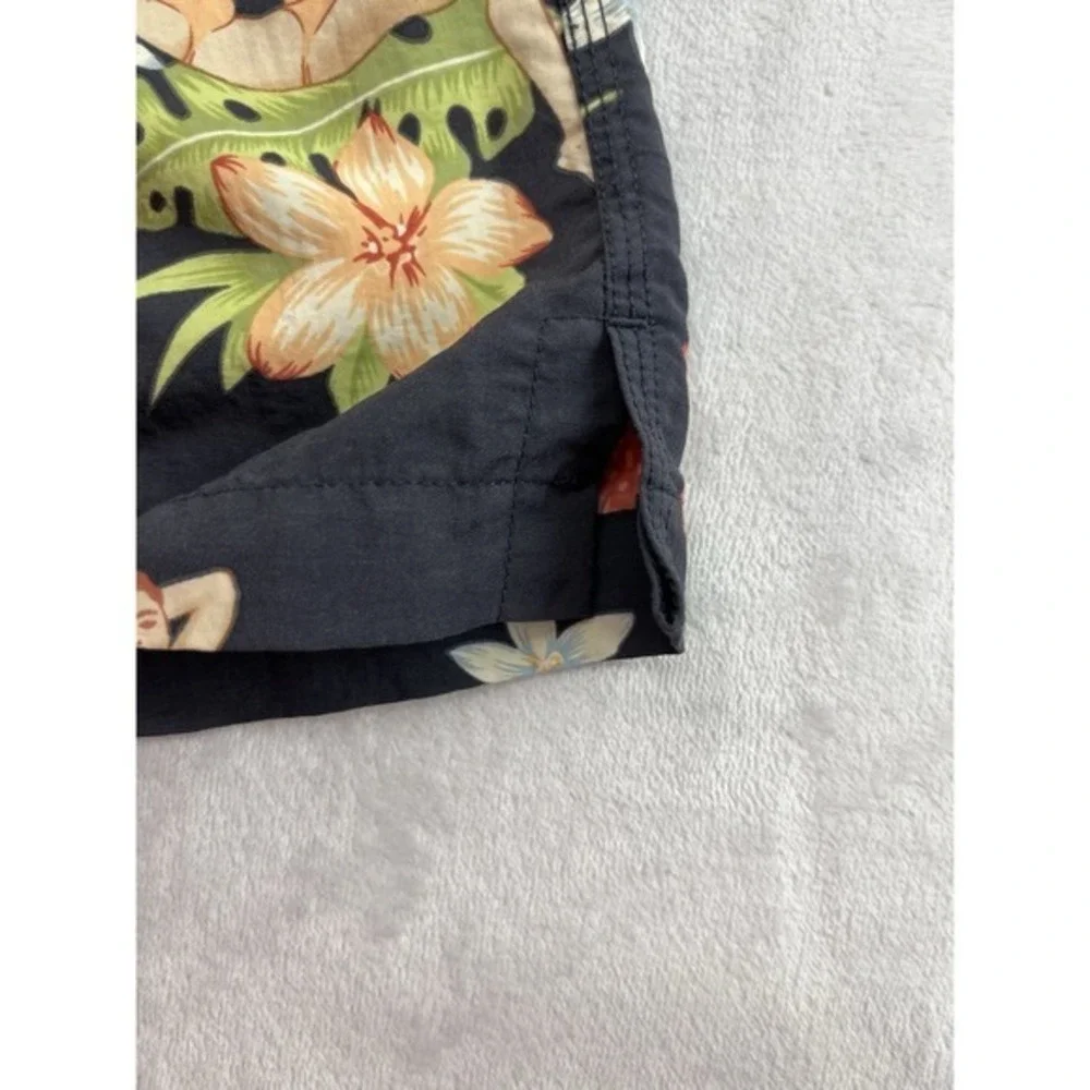 VTG Tommy Bahama Swim Trunk Short Men XL Gray Tropical Floral Mesh Lined Nylon - Picture 12 of 16
